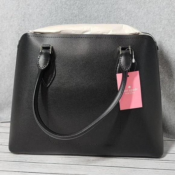 Kate Spade Large Satchel Womens Black Darcy WKR00437 Handbag Tote‎ Purse NWT - Picture 4 of 16